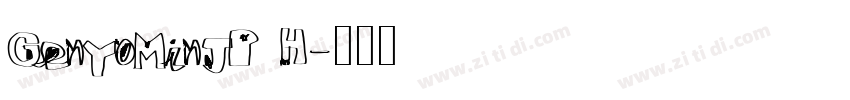 GenYoMinJP H字体转换